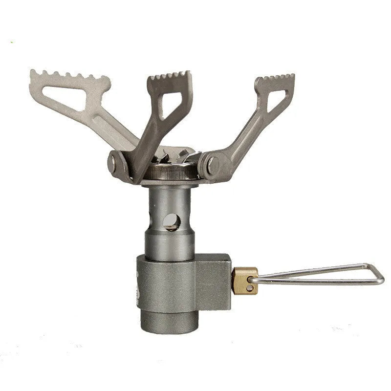 Portable propane camping stove with one-piece furnace for outdoor cooking