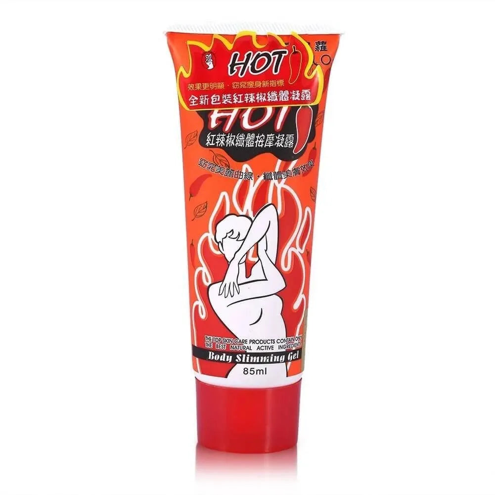 85 ml tube of slimming massage gel for reducing subcutaneous fat with circular massage instruction