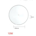 QI wireless charger in ABS plastic with 10W and 15W fast charging options Black and White colours