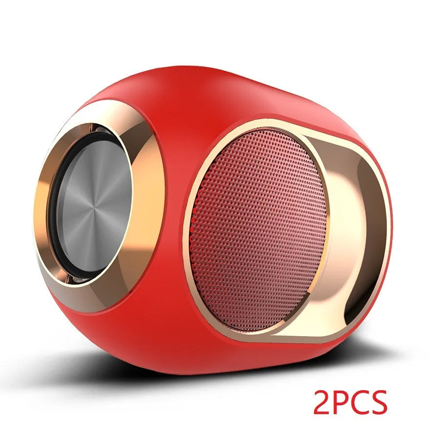 Bluetooth 5.0 TWS speaker with TF card and U disk playback, 1200mAh battery, in black colour
