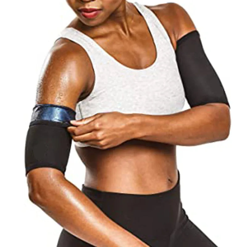 Sports arm sweatband in various colours and sizes on a plain background.