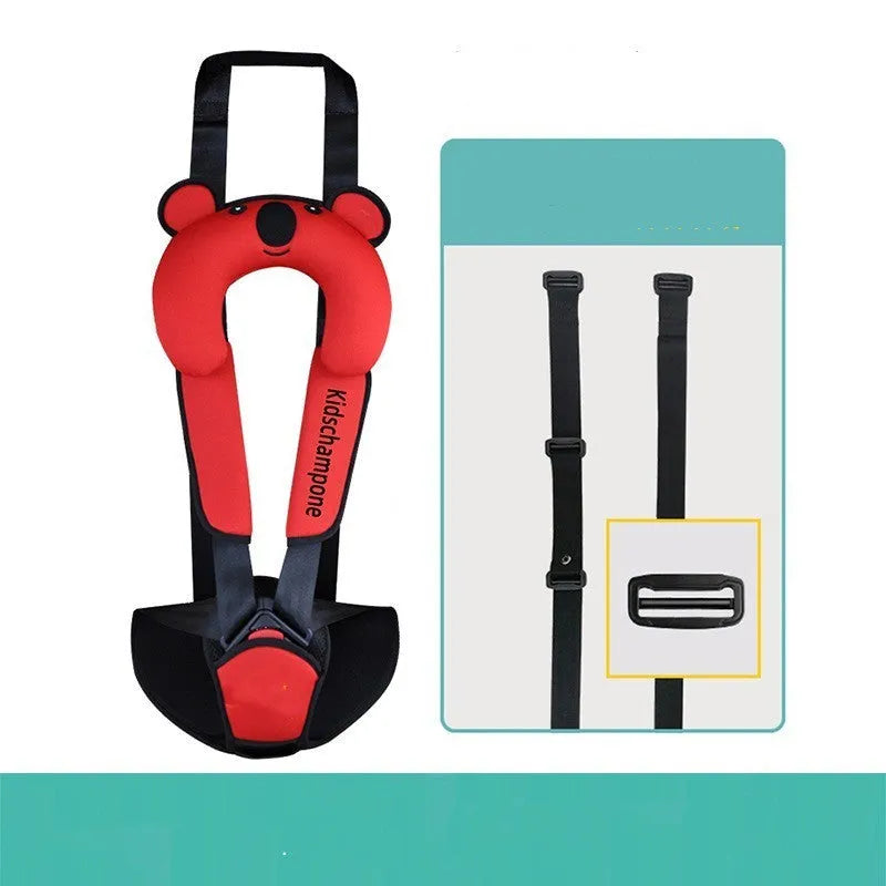 Portable child car seat belt retainer for 12-36kg toddlers with polyester construction