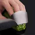 Stainless steel finger guard for kitchen safety during vegetable cutting tasks