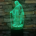 3D LED night light with colourful changing light and laser engraved acrylic plate on ABS base