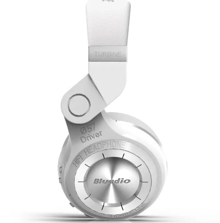 Blue String T2 Smart Edition black over-ear Bluetooth headphones shown in folded position