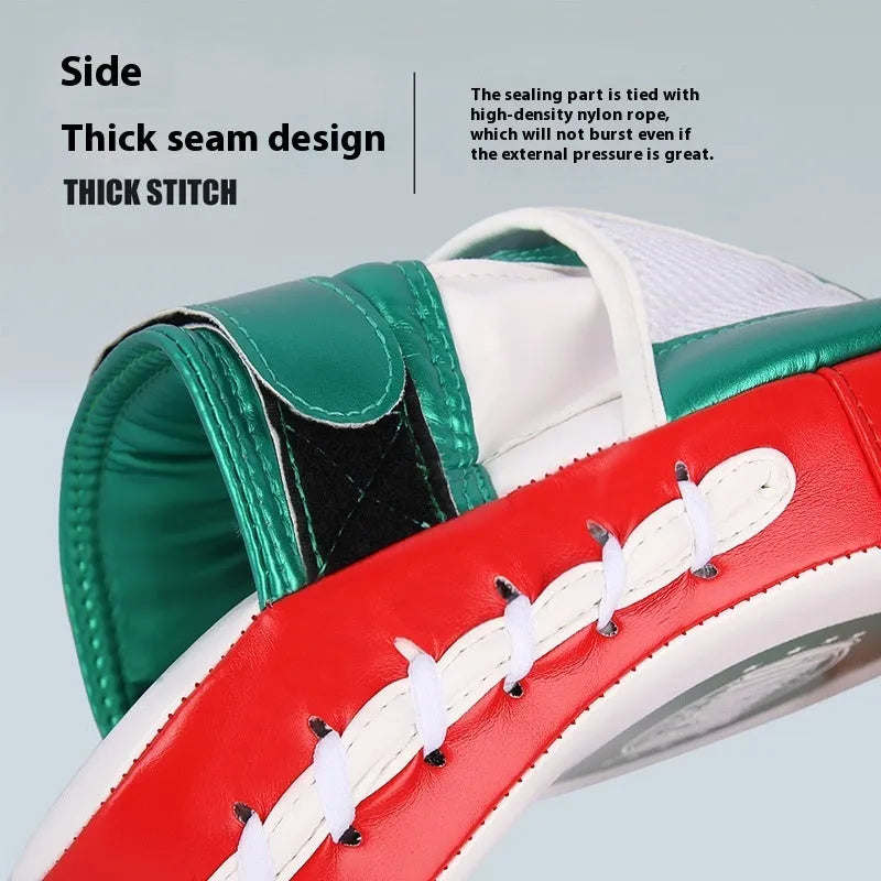 Vertical portable boxer sanda baffle target in gold or green PU leather for martial arts training