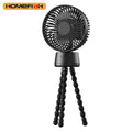 HOMEFISH F2 automatic shaking portable fan with LED light on removable bracket