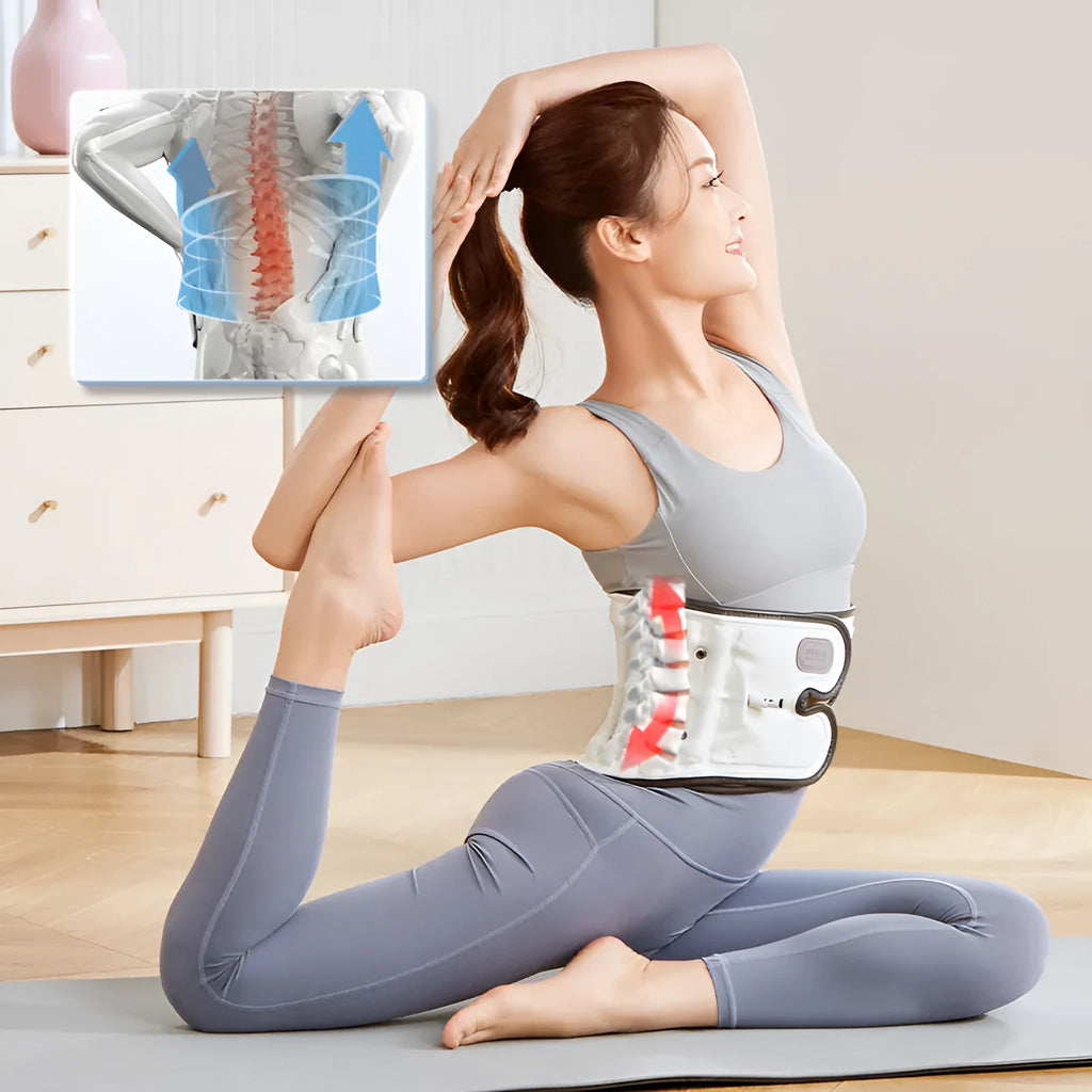 Lumbar disc waist supporter with automatic inflation system in sizes S and M