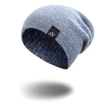 Unisex 100% acrylic knitted beanie in black, stretch fit 55-60cm for winter outdoor use