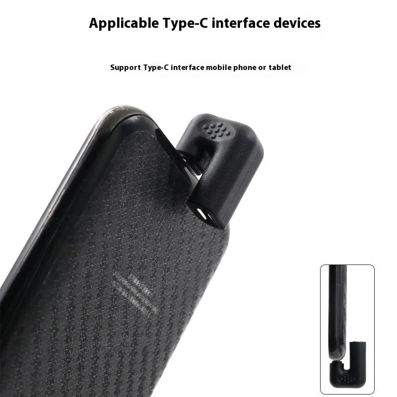 Four U-bend USB male to female adapter extension cables for mobile devices