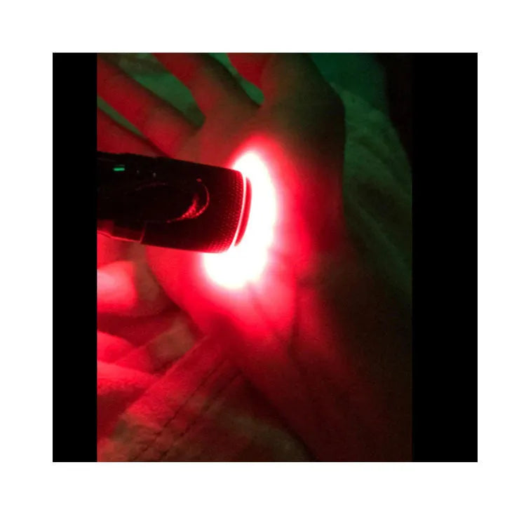 Black aluminium alloy smart vein locator medical device with red LED light