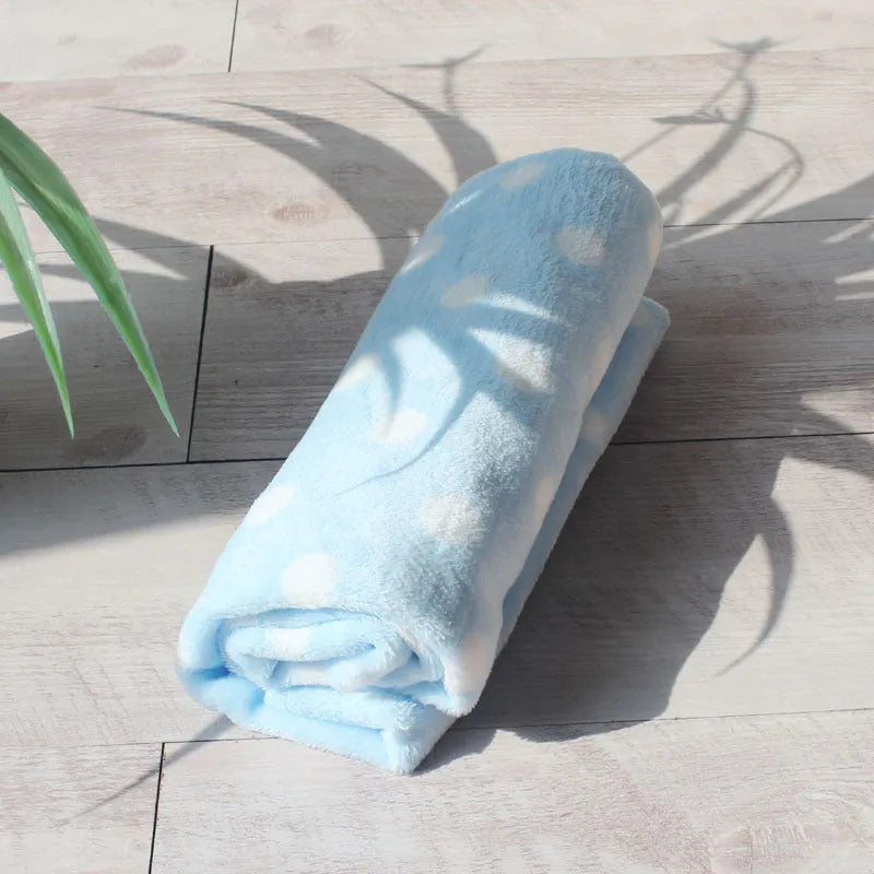 Soft pet blanket quilt for dogs and cats in blue colour S size 70x50cm