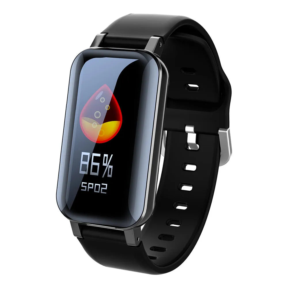 Call Bracelet smart wristband in black, blue, or coffee colour for heart rate and call notifications.