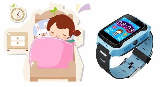 Smart watch with 1.44-inch touch screen and silicone band in blue