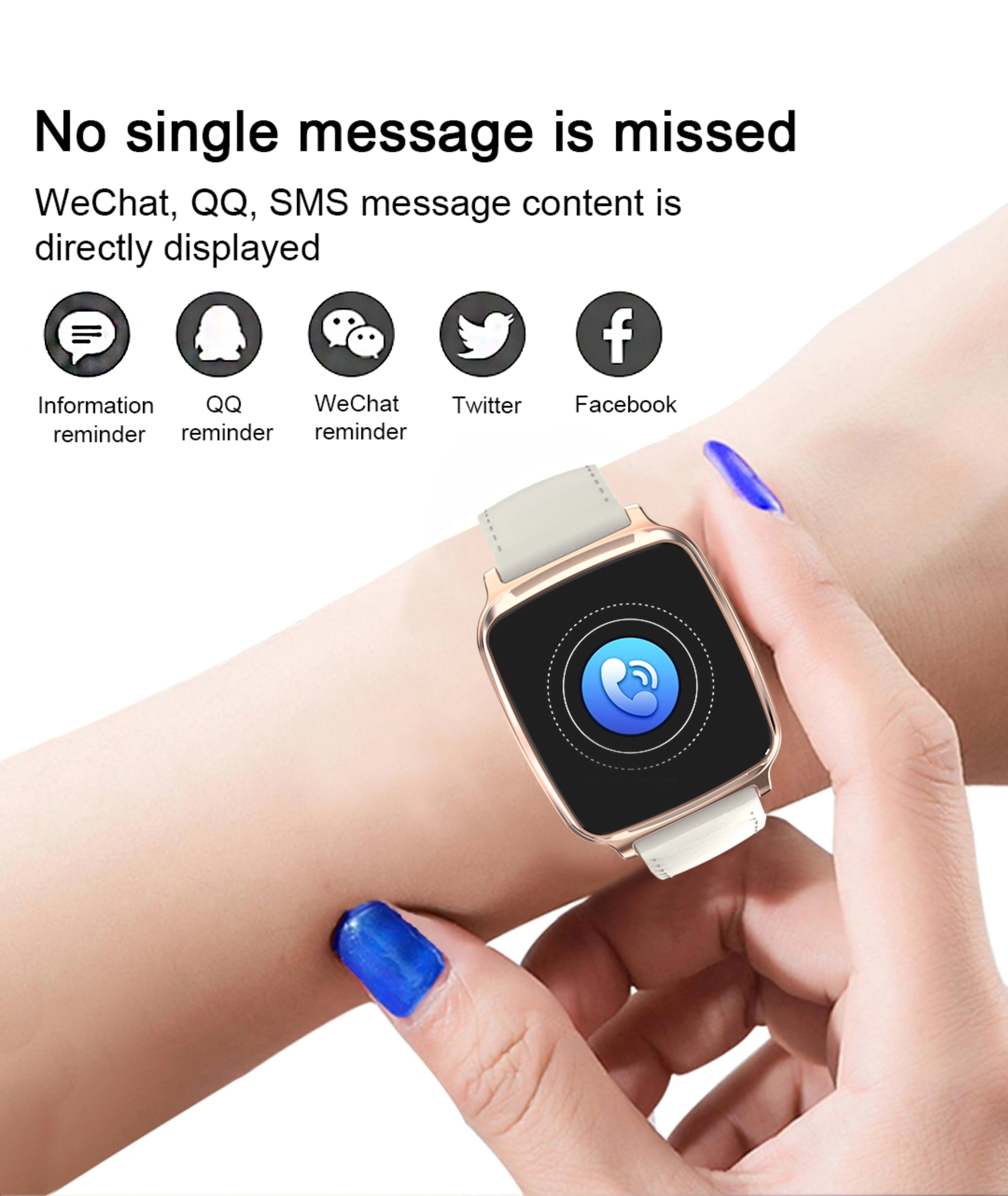 M8 smart bracelet with heart rate monitoring on a wrist, showing the zinc alloy body and TPU sports strap