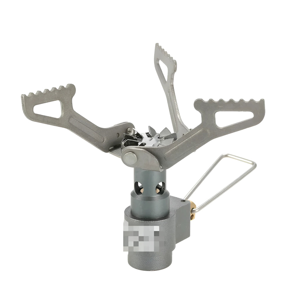 Portable propane camping stove with one-piece furnace for outdoor cooking