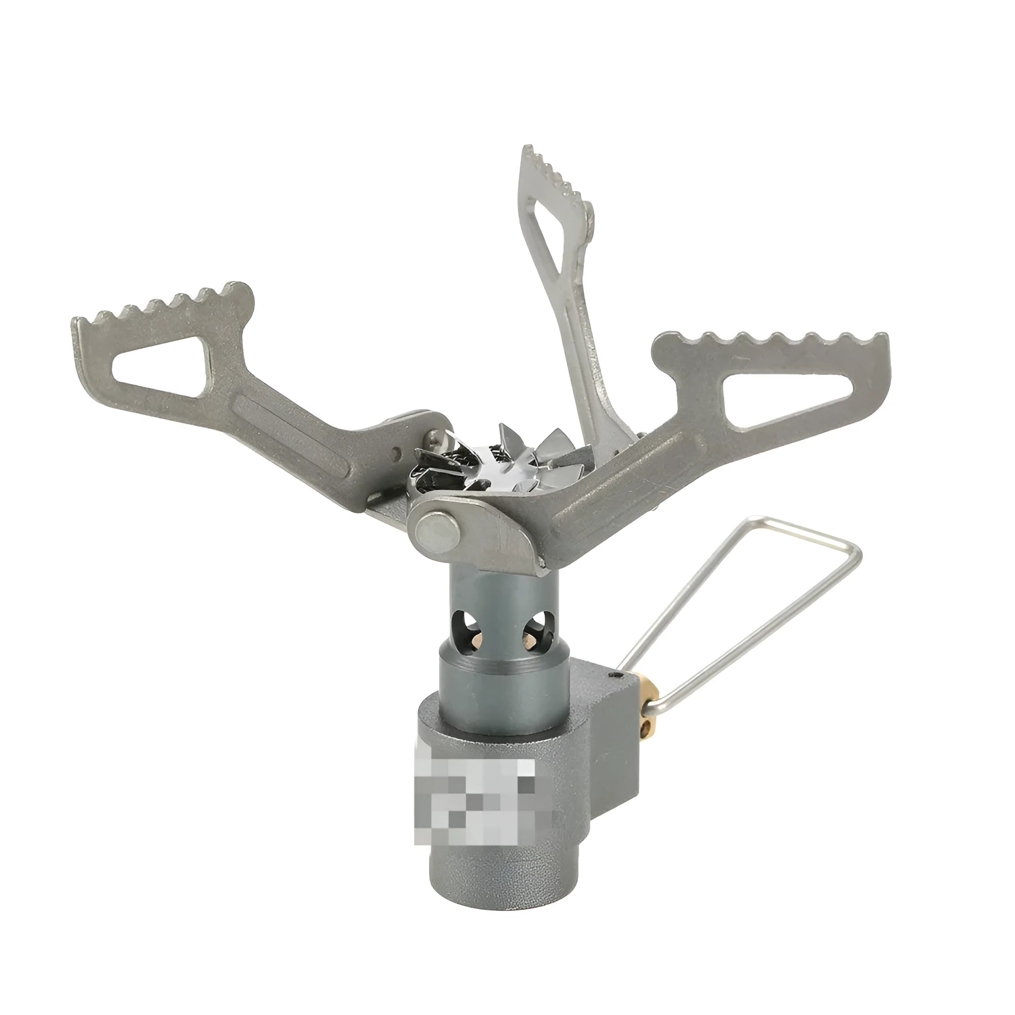Portable propane camping stove with one-piece furnace for outdoor cooking