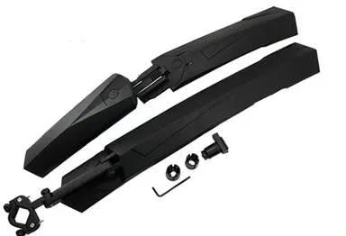 Quick release plastic bicycle mud guards in colour options for front and rear wheels