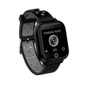 Black smart watch with integrated Bluetooth earbuds stored in the watch body, showing a 1.4-inch display.