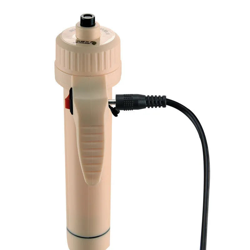 Fish tank electric pump with light yellow sand washing head featuring 90° right angle and anti-slip grip