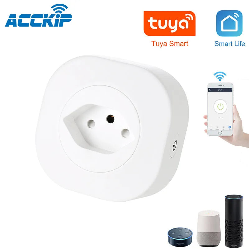 16A smart socket plug with WIFI voice control for 3520W appliances