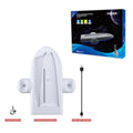 White PS5 Slim controller charging station with cooling pad and RGB ambient lighting