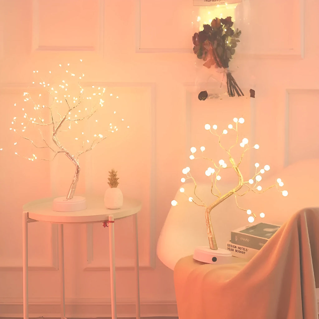 LED Christmas tree light with touch control, 50-60cm tall with 12cm base, available in 108 or 36 LED versions