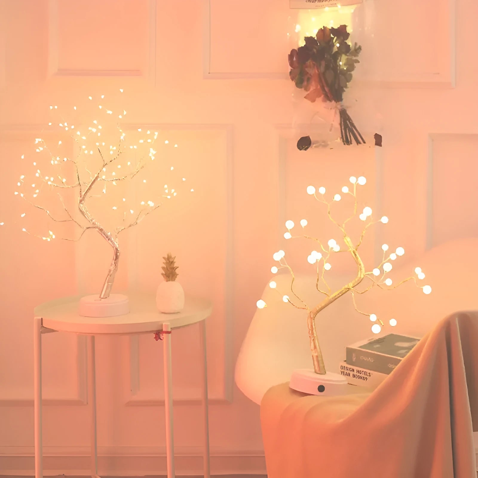 LED Christmas tree light with touch control, 50-60cm tall with 12cm base, available in 108 or 36 LED versions