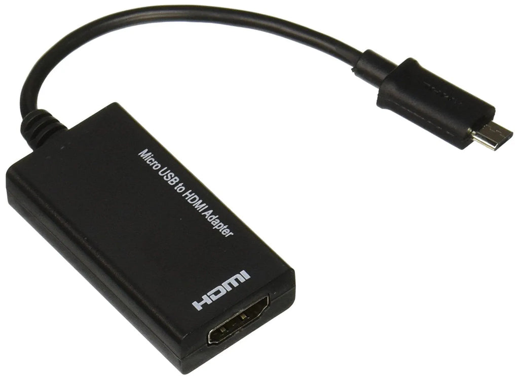 Black HD to HDMI adapter cable for connecting mobile phones to television displays