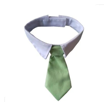 Cloth pet bow tie with cartoon print in twelve colours and two sizes 31cm and 38cm