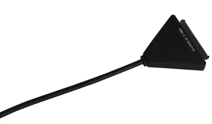Black USB3.0 to SATA 7+15 pin adapter cable for connecting hard drives externally to computers