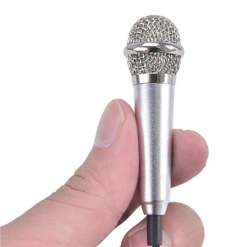 T3 model mini condenser microphone with 3.5mm cable in choice of blue, gold, red, or silver finishes.