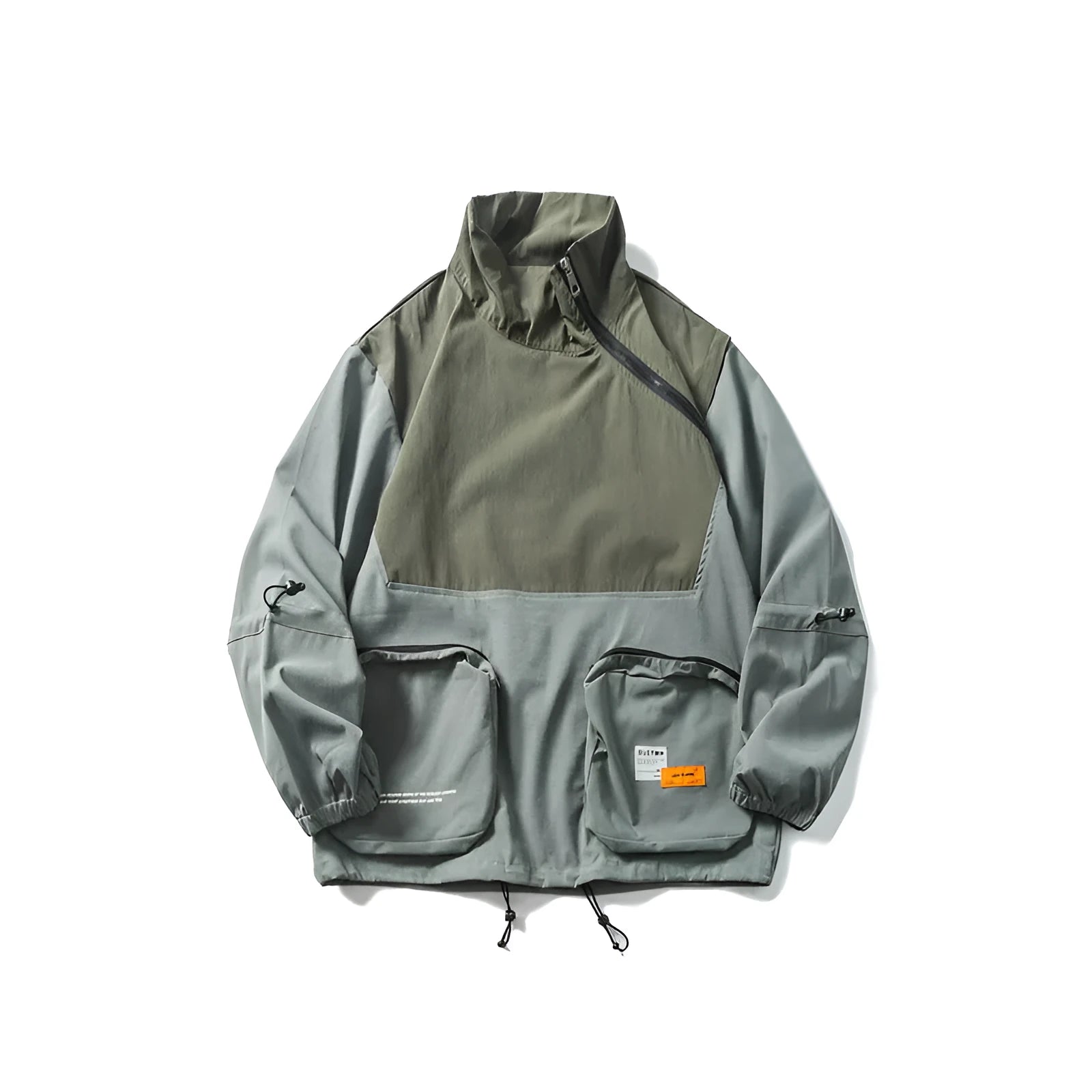 Men's Chinese Fashion Loose Cargo Jacket Casual Outerwear Cotton Blend Long Sleeves Straight Hem Army Green Black M L XL XXL