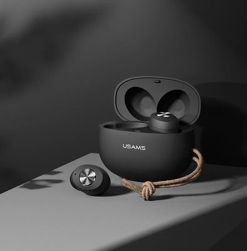 Pebble Series wireless Bluetooth TWS earbuds in charging case, shown in black, dark green, and white colour options.