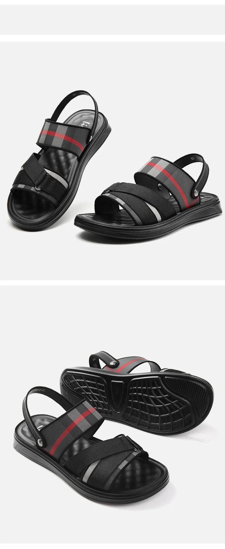 Youth sports sandals with Lycra uppers and polyurethane soles in leisure style