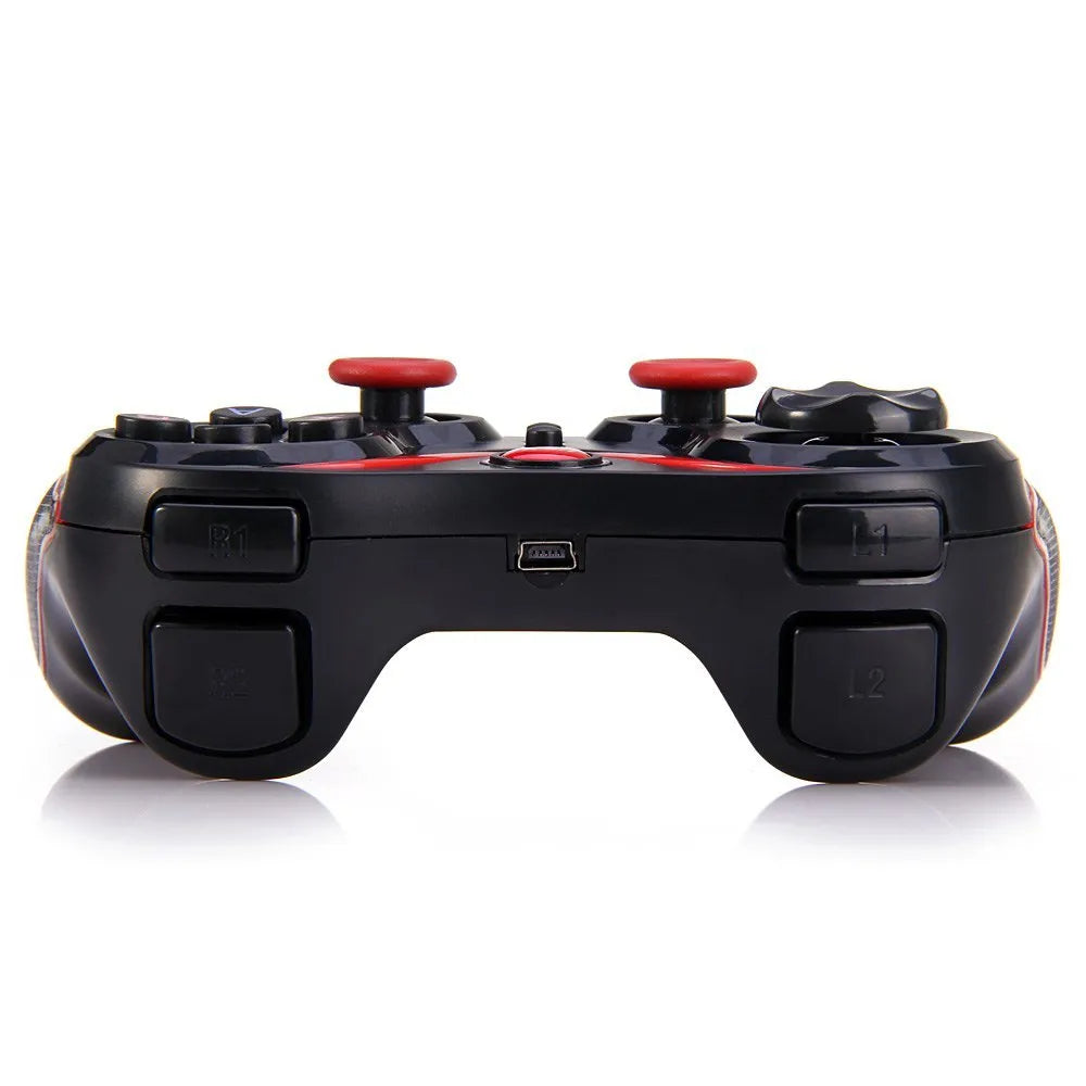 Black Bluetooth wireless game controller for mobile gaming with Android iOS compatibility