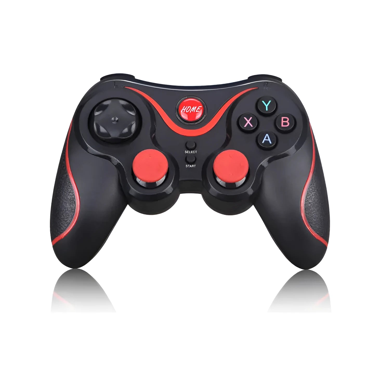 Black Bluetooth wireless game controller for mobile gaming with Android iOS compatibility