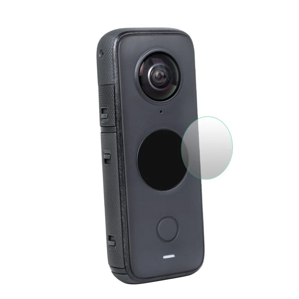 Black tempered glass screen protector for Insta360 ONE X2 camera with 97x64mm dimensions