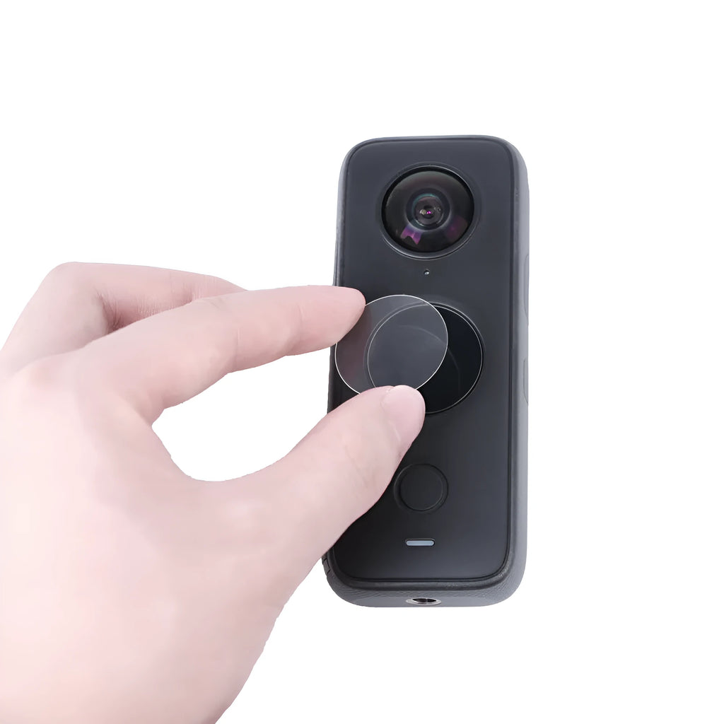 Black tempered glass screen protector for Insta360 ONE X2 camera with 97x64mm dimensions
