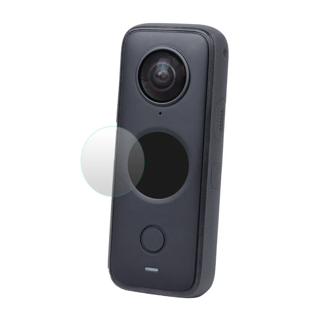 Black tempered glass screen protector for Insta360 ONE X2 camera with 97x64mm dimensions