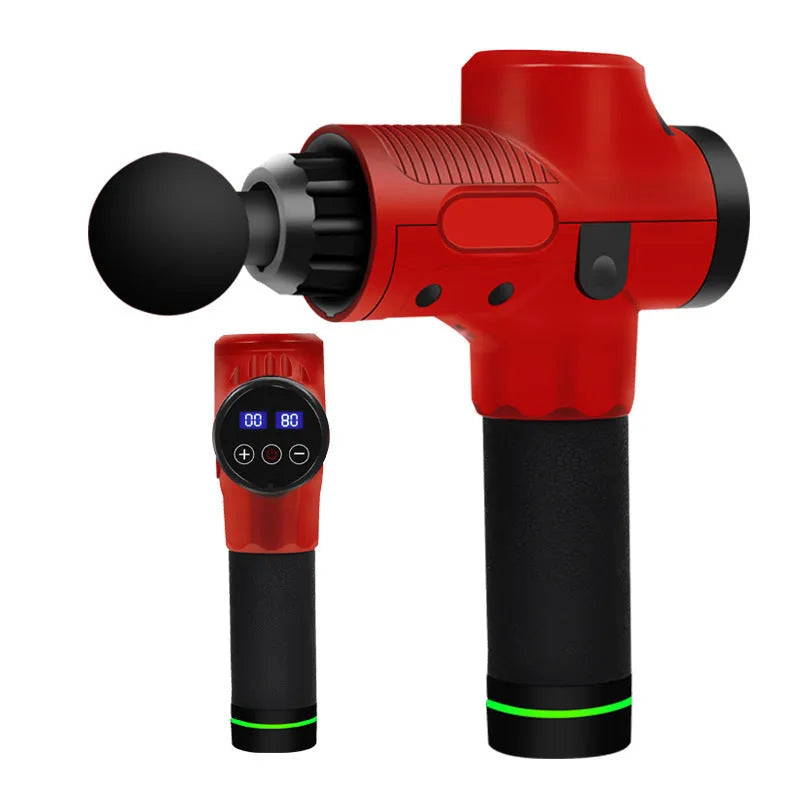 Electric muscle massage gun with brushless motor, 30 gears, ABS body, in Black colour, with UK plug