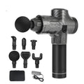 Electric muscle massage gun with brushless motor, 30 gears, ABS body, in Black colour, with UK plug