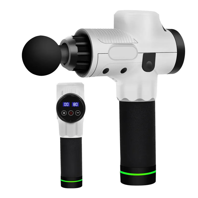 Electric muscle massage gun with brushless motor, 30 gears, ABS body, in Black colour, with UK plug