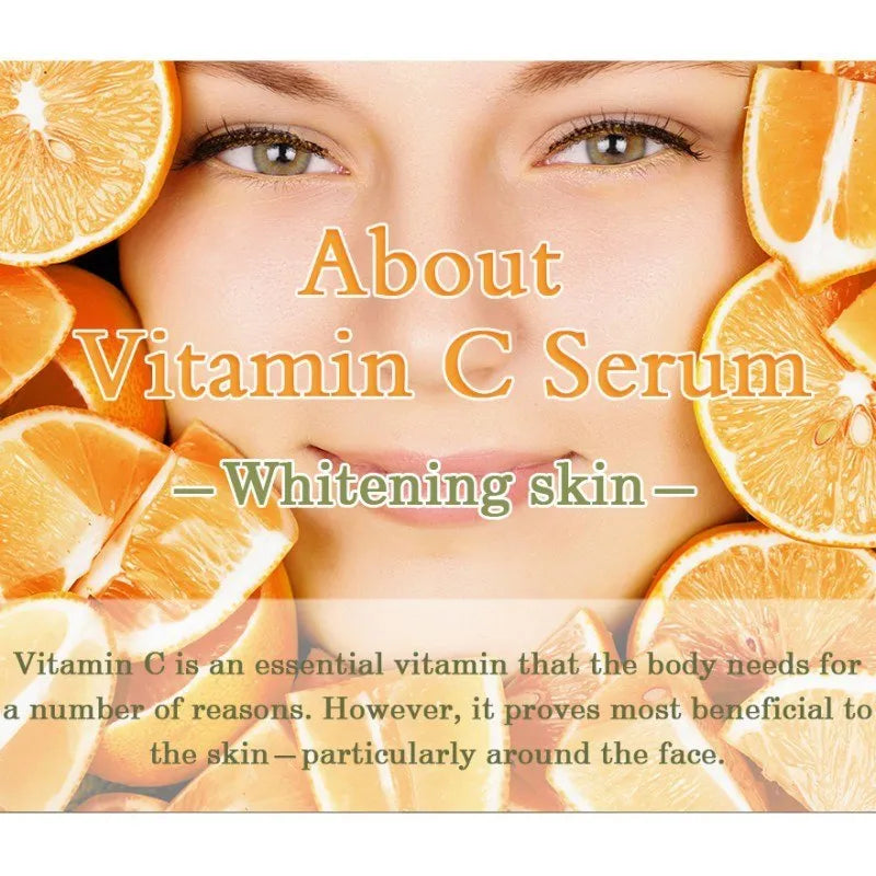10ml facial serum bottle with vitamin C and hyaluronic acid for skin brightening and moisturising