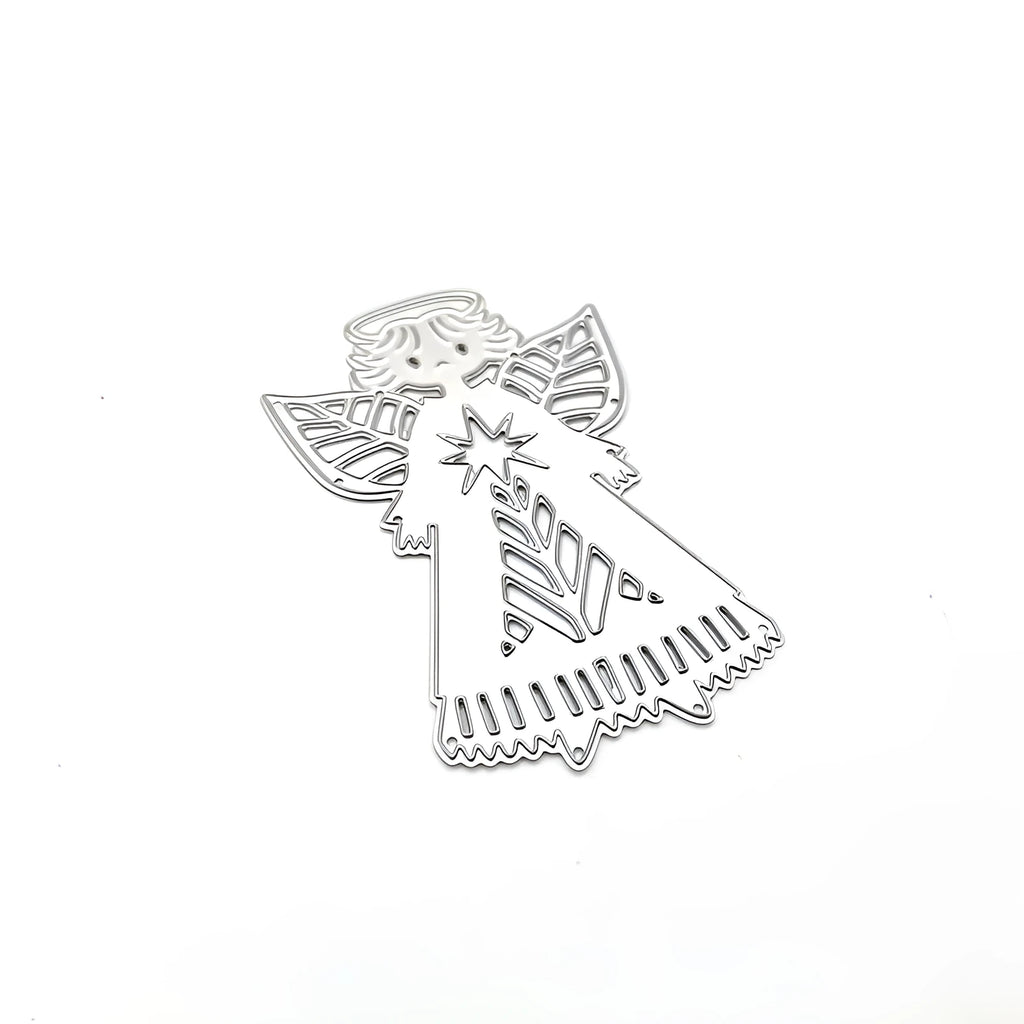 Carbon steel angel embossing mould with character design measuring 8 by 6 centimetres