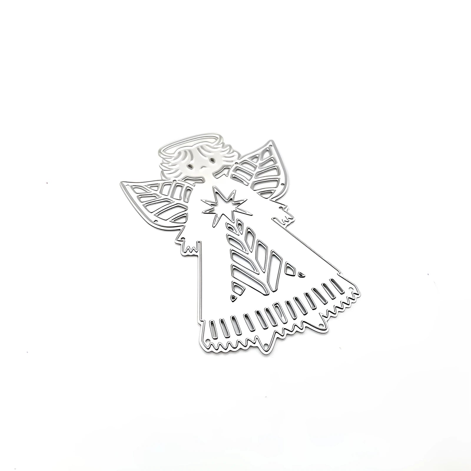 Carbon steel angel embossing mould with character design measuring 8 by 6 centimetres