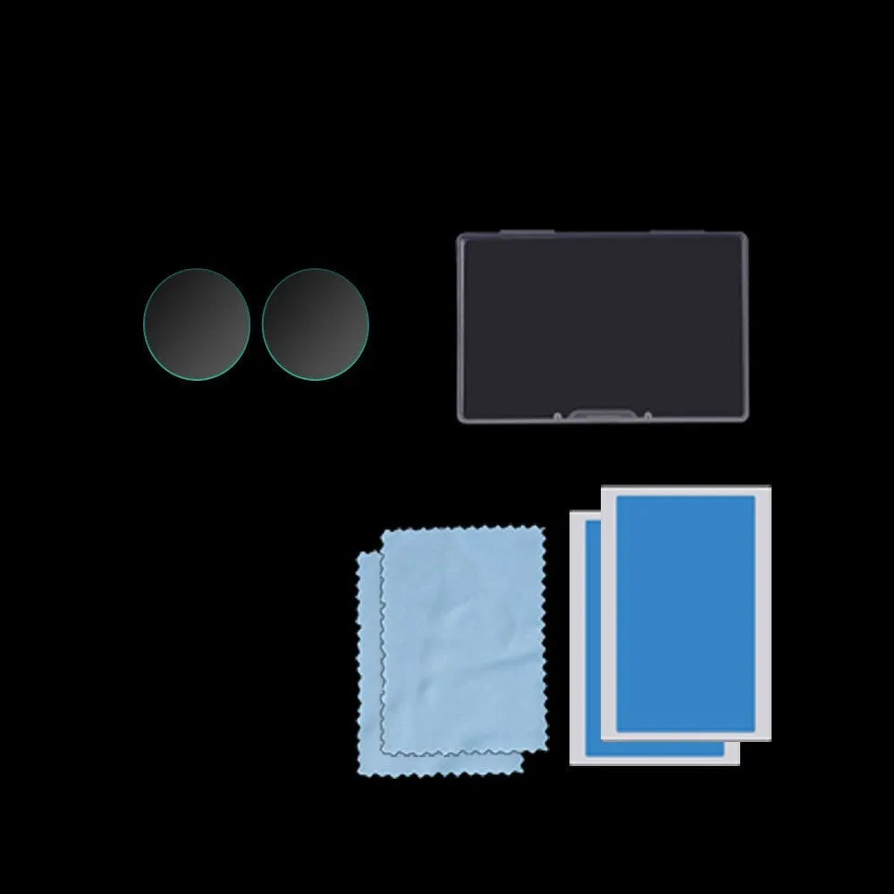 Black tempered glass screen protector for Insta360 ONE X2 camera with 97x64mm dimensions