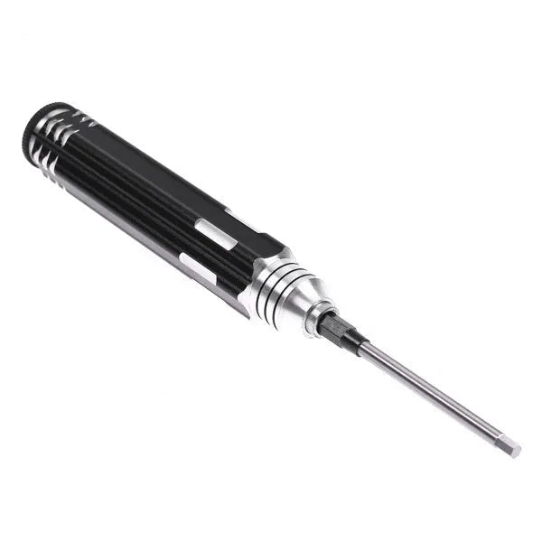 Black four-in-one hexagon socket screwdriver set for aeromodelling with four bit sizes