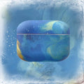 Hard plastic protective sleeve for Apple AirPods in pink and blue watercolour designs