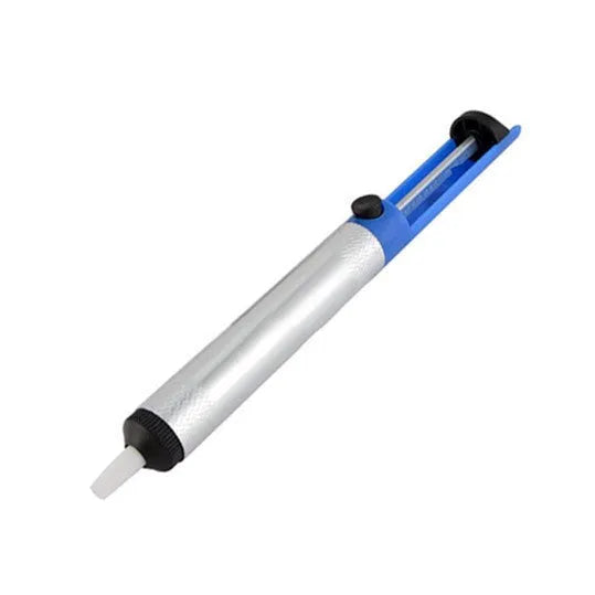 Manual solder sucker desoldering tool with temperature adjustment and large suction pump